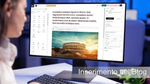 Inserimento contenuti nel blog.